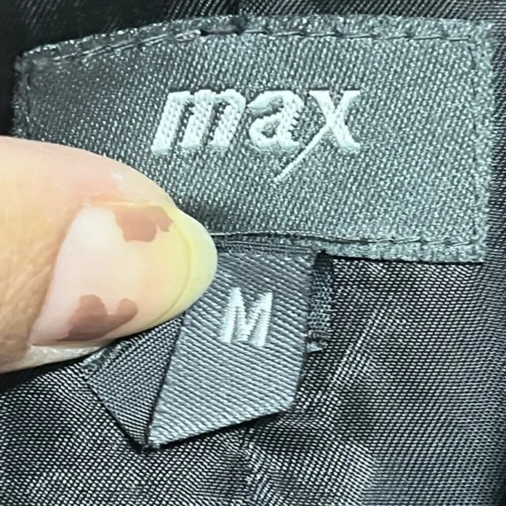 Max Black Polyester Men’s Blazer - Size M